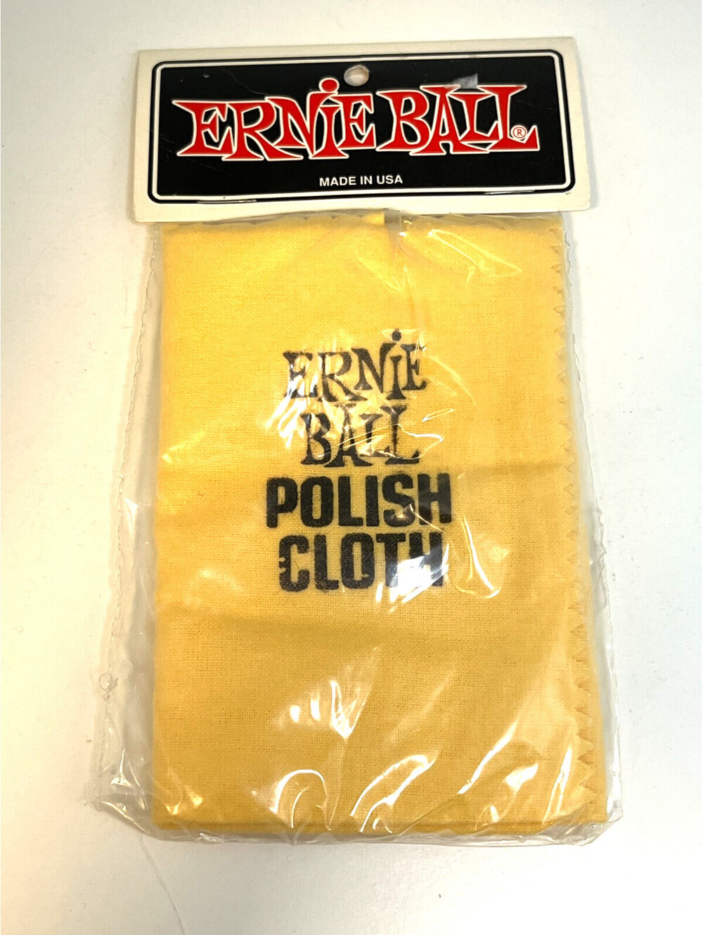Ernie Ball 4220 Guitar Polish Cloth Yellow Velva-Sheen Formula Made in USA